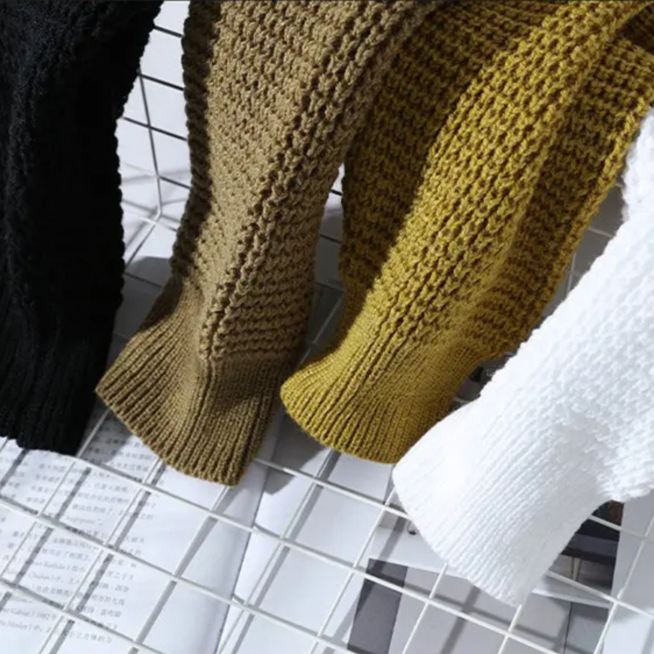 Suéter de cuello redondo Hudson Waffle