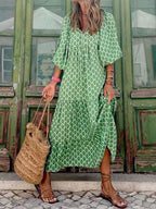 Vestido largo estampado bohemio