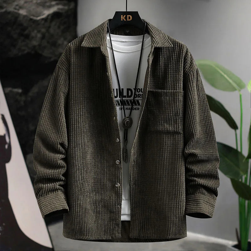 Camisa abotonada de pana Halden