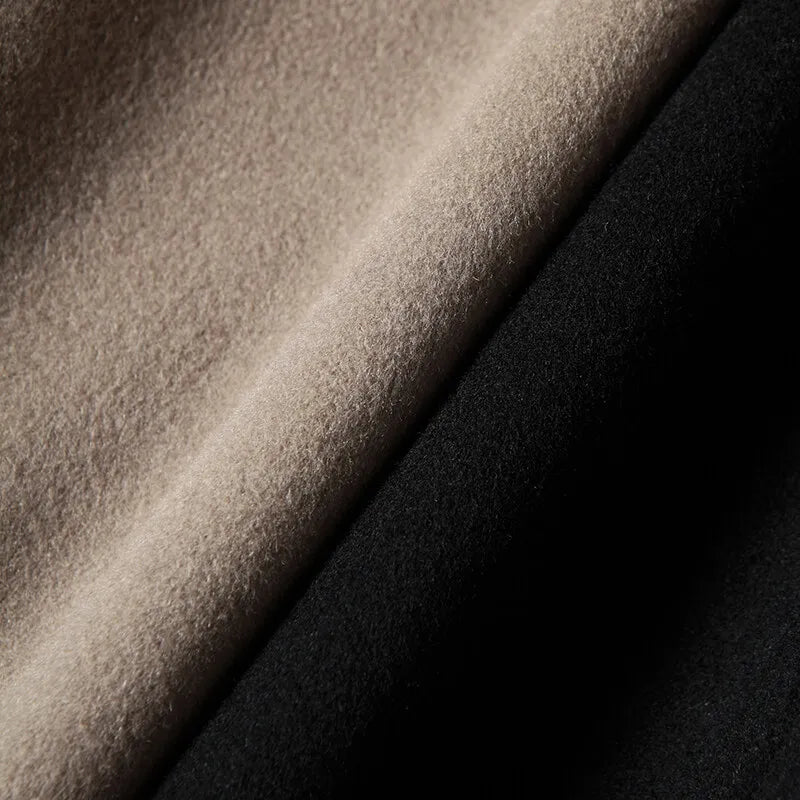 Abrigo con capucha 100% lana