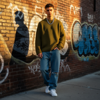 Suéter de cuello redondo Hudson Waffle